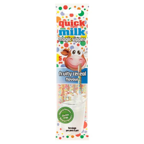 Quick Milk Magic Sipper - Fruchtiges Müsli-Geschmack Strohhalme 24g (20 Stück)