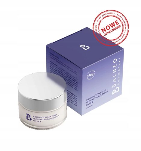Anti-Falten Nachtcreme mit Bioschwefel für reife Haut, 50ml