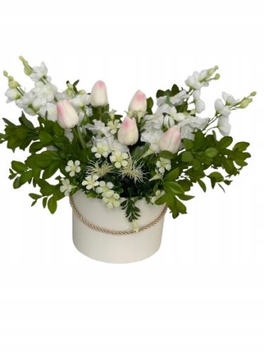 Osterlich-frühlingshafter Tulpenarrangement in Deko-Box – Perfekte Tischdekoration
