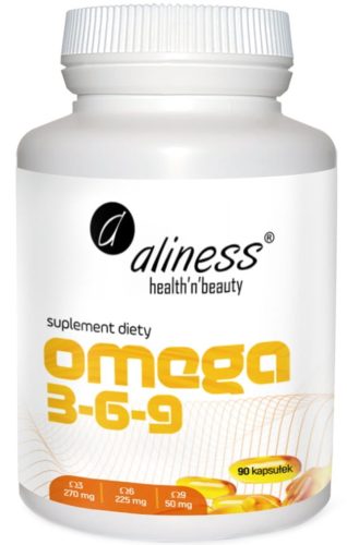 Aliness Omega 3-6-9 Kapseln für Herz, Haut und Gehirn – 90 Stück