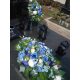 Blumenset für Gräber: Handgefertigter Gesteck und Vase-Bouquet