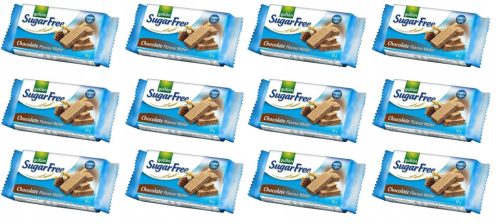 GULLON Zuckerfreie Waffeln mit Schokoladencreme, 12x 60g Pack
