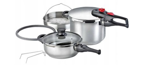 ELO Plus Schnellkochtopf Set 6L und 3L aus Edelstahl für Induktion