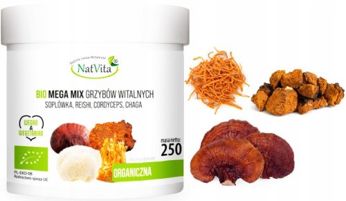 Bio Mega Mix aus vitalen Pilzen: Soplówka, Reishi, Cordyceps, 250g