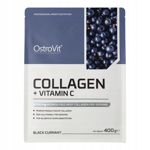 OstroVit Kollagen + Vitamin C 400g Schwarze Johannisbeere - Geschmack