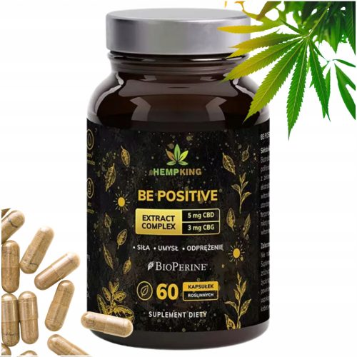 Be Positive HempKing: Natürliches Ergänzungsmittel mit Hanfextrakt - 60 Kapseln