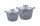 Set aus 2 marmorierten Hochtöpfen Zilner ZL-7011, 10,2L & 6,2L mit Glasdeckel