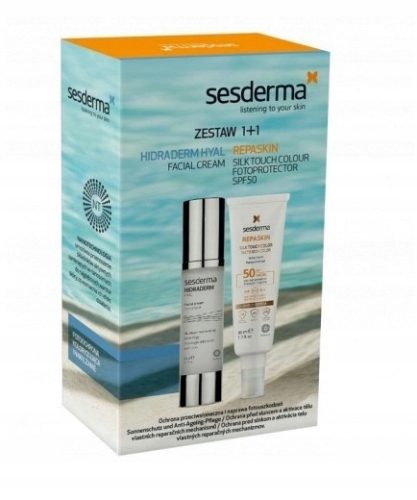 SESDERMA HIDRADERM HYAL krem 50 ml + REPASKIN SILK Touche SPF50 50ML