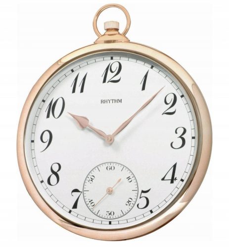 Wanduhr RHYTHM CMG752NR13 im klassischen Taschenuhrdesign