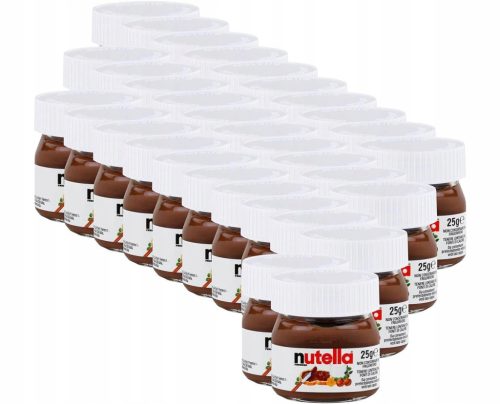 Mini Glas Nutella mit Haselnuss und Schokolade - 16 Stück Packung