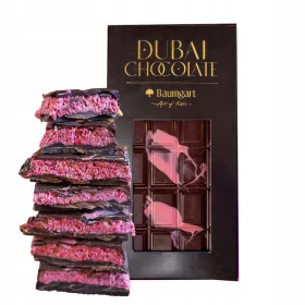   Dubai Schokolade mit Himbeerfüllung und Kataifi-Gebäck 220g