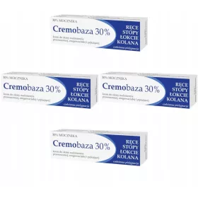   4x Cremobaza 30% Urea Hand- und Fußcreme für trockene, rissige Haut 30g