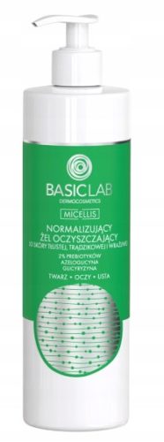 BasicLab Reinigungsgel für ölige, akneanfällige und empfindliche Haut, 300ml