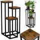 Moderner 3-stufiger Metall-Blumenständer im Loft-Stil für Innen und Außen
