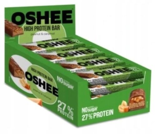 12 x 49g Oshee Proteinriegel mit Nuss & Karamell, Zuckerfrei