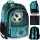 Schulrucksack STARPAK Kameleon mit Fußball-Design und hoher Sichtbarkeit