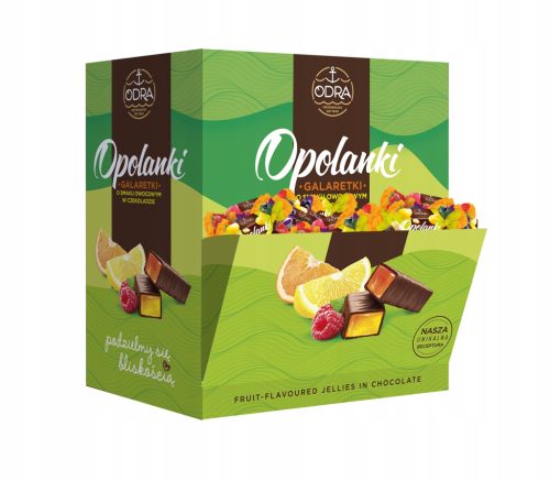 Opolanki Fruchtgummis in Schokolade – 3 kg Packung mit Zitronen-, Orangen- und Himbeergeschmack