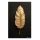 Metallposter mit goldenem Blatt auf schwarzem Hintergrund – Elegante Wanddekoration