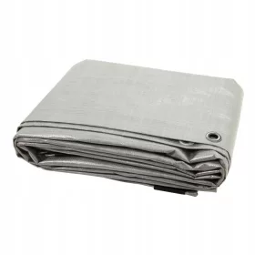   Vielseitige, Verstärkte, Wasserdichte Silberne Abdeckplane 120g/m² 7x7m mit UV-Schutz