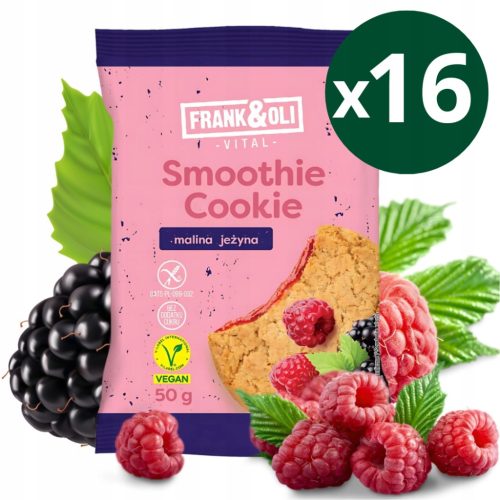 Raspberry Blackberry Smoothie Keks 50g von Frank&Oli - Glutenfrei und ohne Zucker