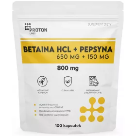   Betain HCl + Pepsin 800 mg von Proton Labs - Unterstützung für die Verdauung