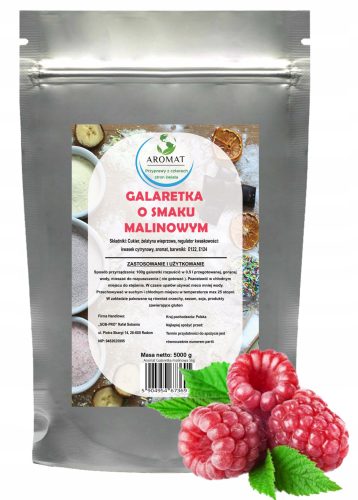 5kg Himbeergelatine AROMAT - Fruchtiger Genuss für Desserts