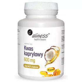   Aliness Kaprylsäure 600 mg - 90 Kapseln für Energie und Ketogene Diät
