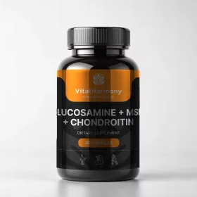   VitalHarmony Glukosamin + MSM + Chondroitin - Unterstützung für Gelenkgesundheit, 90 Kapseln