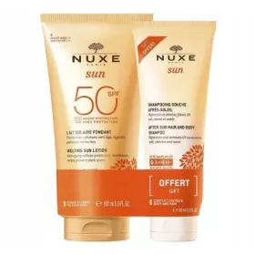   Nuxe Sonnenpflegeset: Lait Solaire SPF50 150ml und Gratis After-Sun Shampoo 100ml