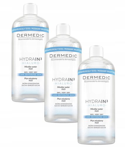 Płyn micelarny Dermedic Hydrain 3 Hialuro 500 ml do skóry suchej