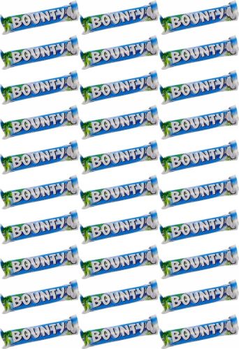 100x Bounty Kokosriegel in Milchschokolade, 57g
