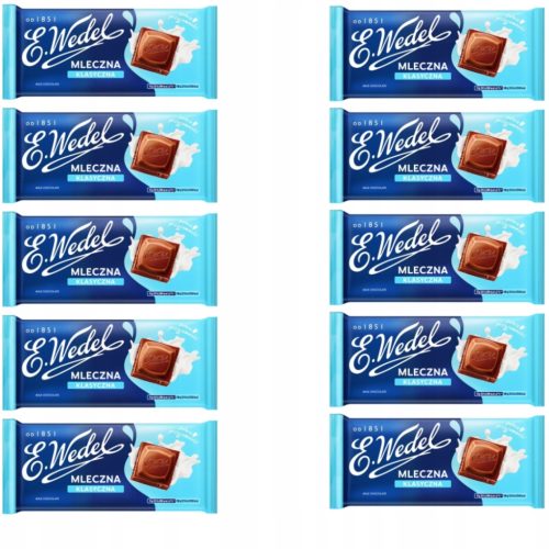 Wedel Klassische Milchschokolade 90g, 10 Stück Packung