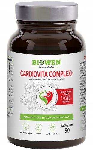 Cardiovita Complex+ von Biowen - Herz-Kreislauf-Unterstützung, 90 Kapseln