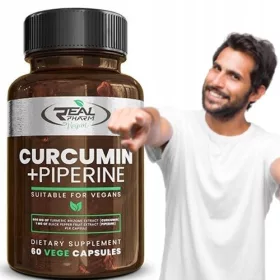   Real Pharm Kurkumin + Piperin VEGE 60 Kapseln: Natürliche Unterstützung für Ihr Immunsystem