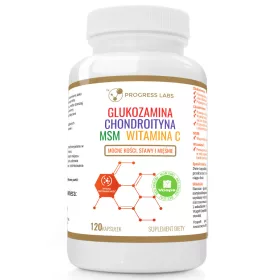   Progress Labs Glukosamin Chondroitin MSM Vitamin C 120 Kapseln für Gelenkunterstützung