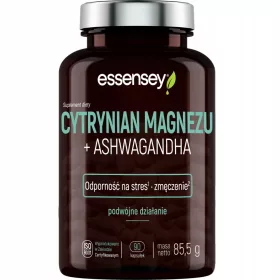   ESSENSEY Magnesiumcitrat + Ashwagandha, 90 Kapseln – Unterstützt effektiv bei Stress und Müdigkeit