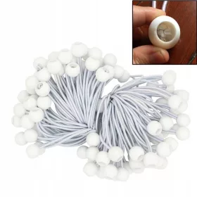   Set von 100 elastischen Latexschnüren mit Kugelkopf - Vielseitig und Robust