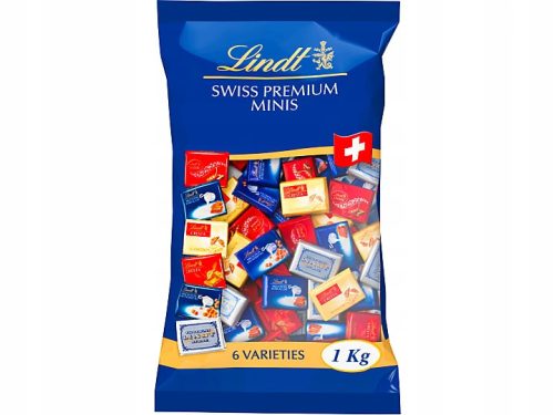 Lindt Pralinen Mini Schokoladen, 1 kg-Beutel mit ca. 150 Stück