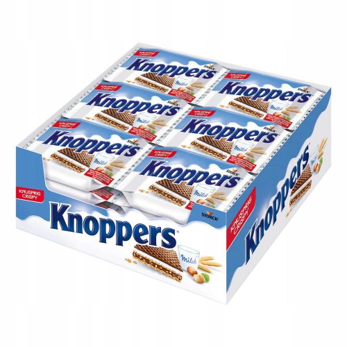 Knoppers Nussriegel Kakaohaltig, 25g - Packung mit 24 Stück