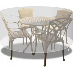   Wasserdichte, transparente Abdeckhaube für Außentisch und Stühle, Rund 300x90 cm