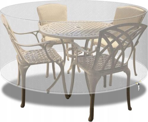 Wasserdichte, transparente Abdeckhaube für Außentisch und Stühle, Rund 300x90 cm