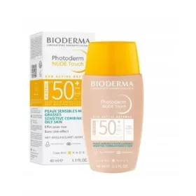   Bioderma Photoderm Nude Touch Mineral SPF 50+ Leichter Farbton, 40 ml – Mineralische Foundation