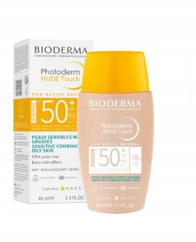 Bioderma Photoderm Nude Touch Mineral SPF 50+ Leichter Farbton, 40 ml – Mineralische Foundation
