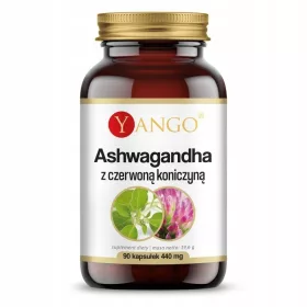   YANGO Ashwagandha mit Rotklee 90 vegane Kapseln – Unterstützung bei Stress und Menopause