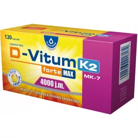   D-Vitum Forte Max 4000 IE K2 mit Vitamin D3 und K2 - Für starke Knochen und mehr