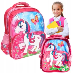   Mädchen-Schulrucksack mit Einhornmotiv, Wasserdicht und Ergonomisch