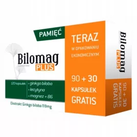   Bilomag Plus - Nahrungsergänzungsmittel mit Ginkgo Biloba, 120 Kapseln