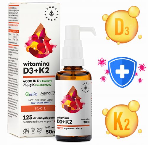 Vitamin D3 4000 IU + K2 Premium Tropfen - Stärken Sie Ihre Immunität und Energie