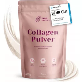   NovaNature Premium Kollagen Pulver 450g - Neutraler Geschmack, Hohe Löslichkeit