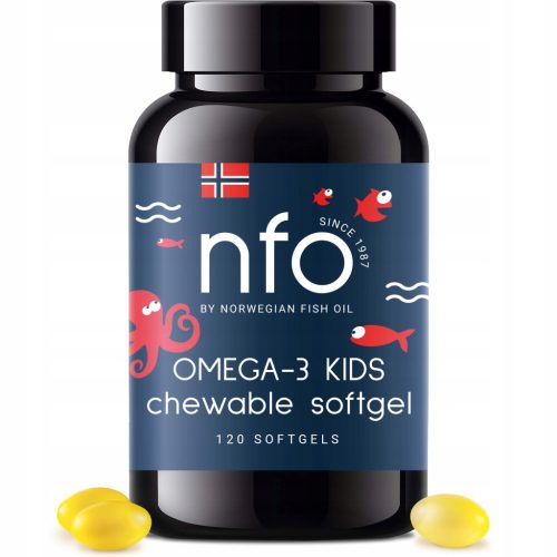 NFO Omega-3 Kids Tutti-Frutti Kausoftgelkapseln für Kinder (120 Stück)